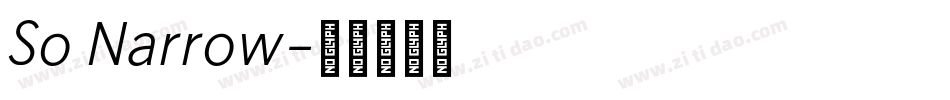 So Narrow字体转换